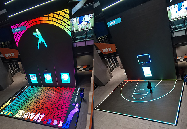 Greenland Future City, Lu'an City, Anhui Province-Digital Basketball Hall Interactive LED Floor Tile Screen Project
