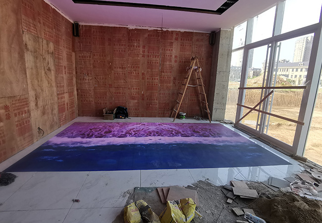Jiangxi Jiujiang sales office LED floor tile screen 15 square meters
